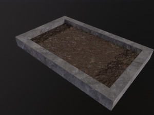 Square garden 3D Model