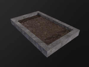 Square garden Model 3D
