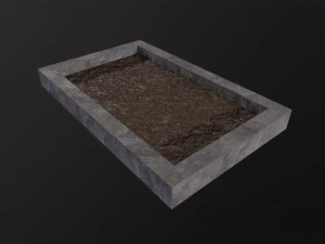 Jardim quadrado Modelo 3D