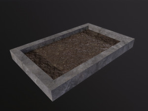 Square garden Model 3D