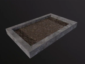 Jardim quadrado Modelo 3D