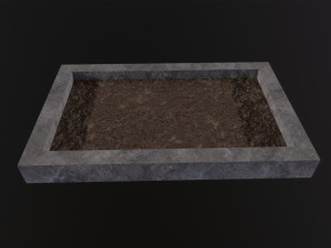 Square garden Model 3D