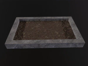 Jardim quadrado Modelo 3D