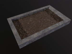 Square garden Model 3D