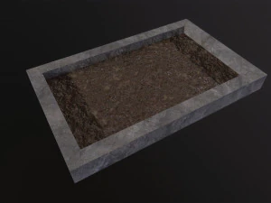 Jardim quadrado Modelo 3D