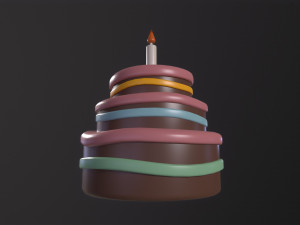 Cartoon Cake 3Dモデル