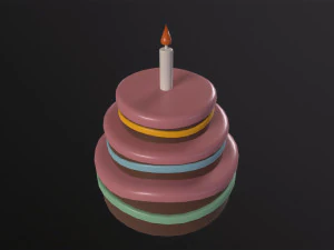 Cartoon Cake 3D Model