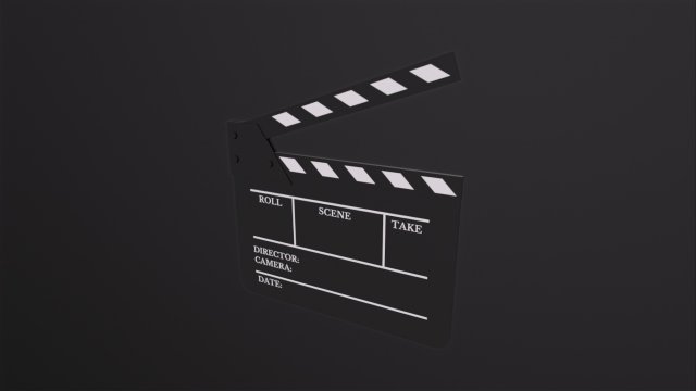 Clapperboard movie clapper board 3D Model .c4d .max .obj .3ds .fbx .stl .blend 