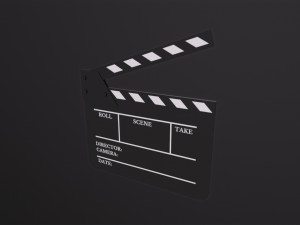Clapperboard movie clapper board 3D Model