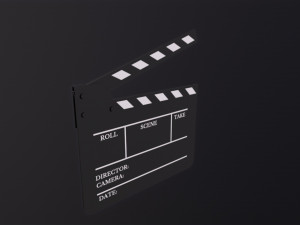 Clapperboard movie clapper board 3D Model