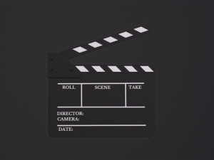 Clapperboard movie clapper board 3D Model