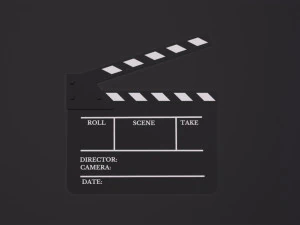 Claquete de filme Modelo 3D