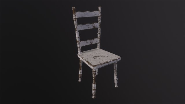 Old Chair Model 3D .c4d .max .obj .3ds .fbx .stl .blend 