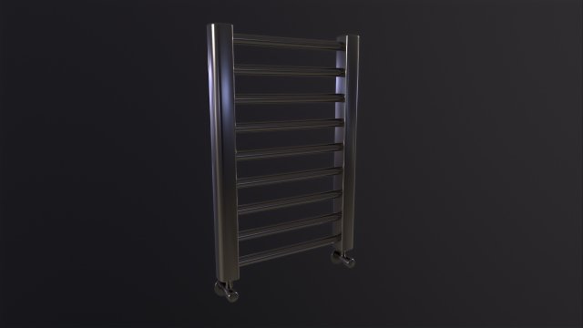 Metal Bathroom Radiator 3D Model .c4d .max .obj .3ds .fbx .stl .blend 