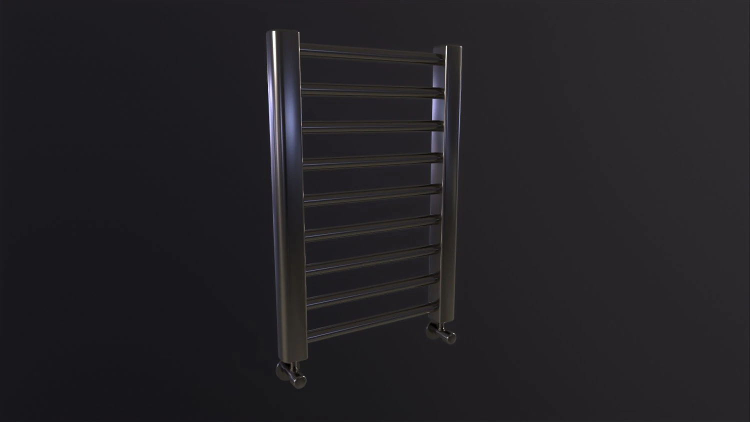 Metal Bathroom Radiator 3D Model .c4d .max .obj .3ds .fbx .stl .blend