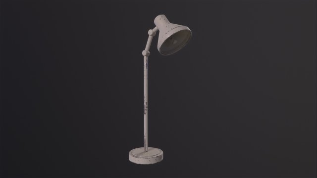Old Medical Lamp 3D Модель .c4d .max .obj .3ds .fbx .stl .blend 