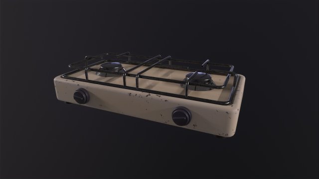Gas Stove Modello 3D .c4d .max .obj .3ds .fbx .stl .blend 