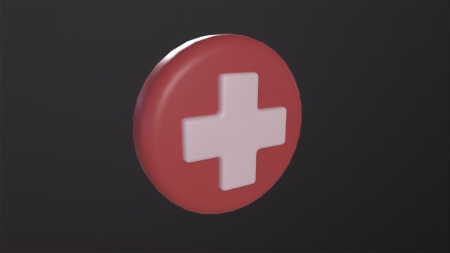Health Symbol 3D Модель .c4d .max .obj .3ds .fbx .stl .blend 