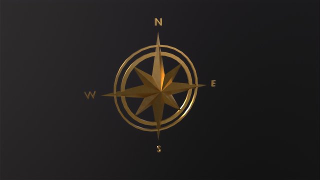 Compass rose Modèle 3D .c4d .max .obj .3ds .fbx .stl .blend 