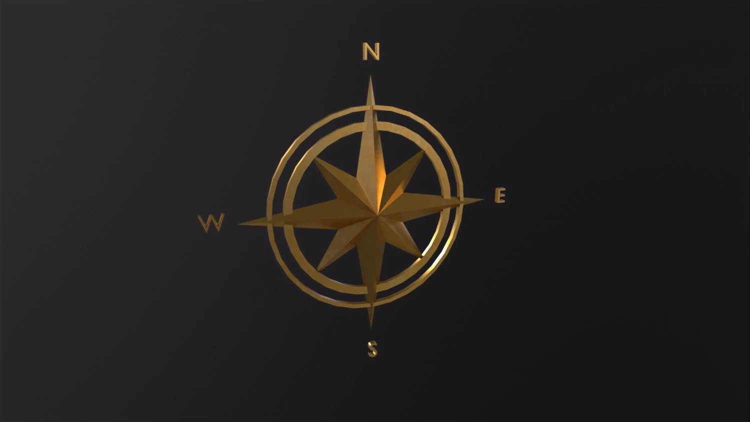 Compass rose 3D Model .c4d .max .obj .3ds .fbx .stl .blend 