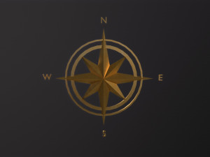 Compass rose Modèle 3D