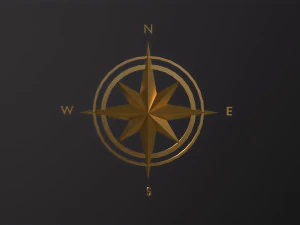 Compass rose 3D Model