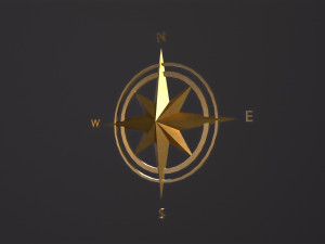 Compass rose Modèle 3D
