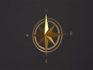Compass rose 3D Model