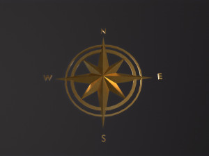 Compass rose Modèle 3D