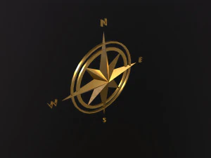 Compass rose 3D Model