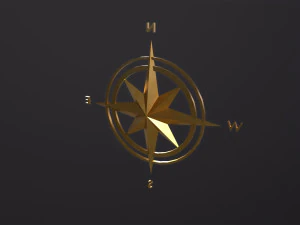 Compass rose 3D Model