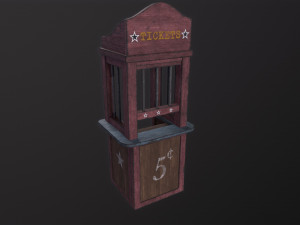 Circus ticket stall 3D Model