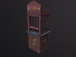 Circus ticket stall Model 3D