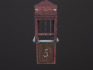 Circus ticket stall Model 3D