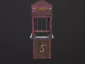 Circus ticket stall 3D Model
