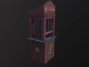 Circus ticket stall 3D Model