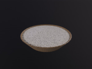 Rice in basket 3D-Modell