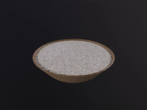 Rice in basket 3D Model
