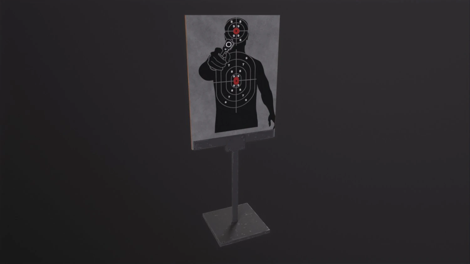Falling Target 3D Model .c4d .max .obj .3ds .fbx .stl .blend 