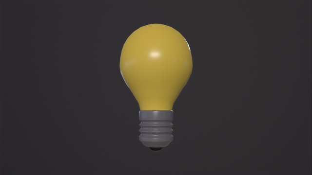 LIGHTBULB icon emoji Model 3D .c4d .max .obj .3ds .fbx .stl .blend 