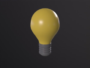 LIGHTBULB icon emoji Model 3D