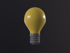 LIGHTBULB icon emoji Model 3D