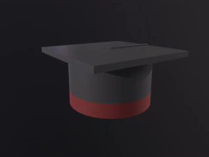 卒業帽 3Dモデル