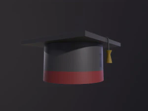 卒業帽 3Dモデル