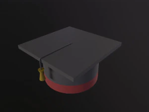 卒業帽 3Dモデル