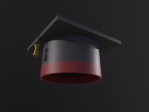 卒業帽 3Dモデル