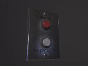 Interruptor met&aacute;lico Modelo 3D