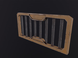 Cyberpunk barrier Guard 3D Model