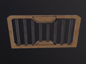 Cyberpunk barrier Guard 3D Model