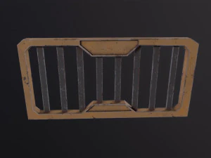 Cyberpunk barrier Guard 3D Model